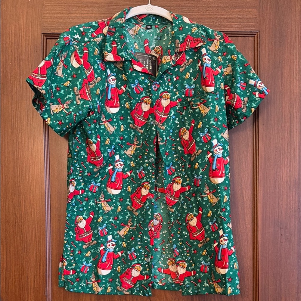 Festive Green Kids Shirt